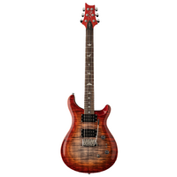 PRS SE Custom 24-08 Quilt Charcoal Cherry Burst Electric Guitar