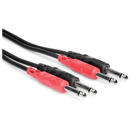 HOSA TECHNOLOGY Dual TS 1/4" (6.5mm) Stereo Interconnect Cable (1m)