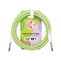 KIRLIN Entry 10ft Instrument Cable Spring Green