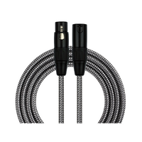 KIRLIN Entry 20ft Woven XLRM - XLRF Cable Black 