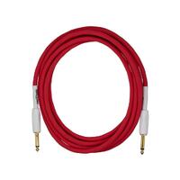 PIG HOG Hex Series Silent 10ft Candy Apple Red Guitar Cable Straight Jack