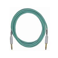 PIG HOG Hex Series Silent 10ft Seafoam Green Guitar Cable Straight Jack