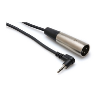 HOSA TECHNOLOGY XLR3M to Right-angle 3.5 mm TRS Microphone Cable (1ft)