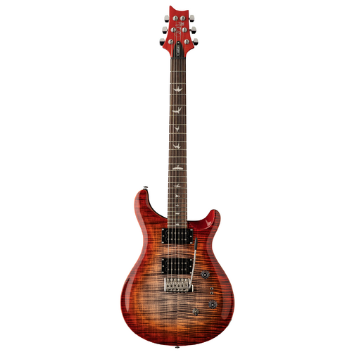 PRS SE Custom 24-08 Quilt Charcoal Cherry Burst Electric Guitar