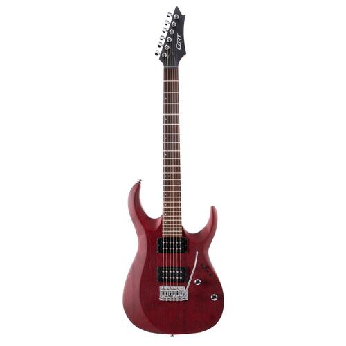 CORT X100 Electric Guitar - Open Pore Black Cherry