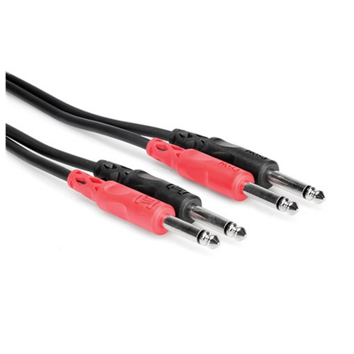 HOSA TECHNOLOGY Dual TS 1/4" (6.5mm) Stereo Interconnect Cable (1m)