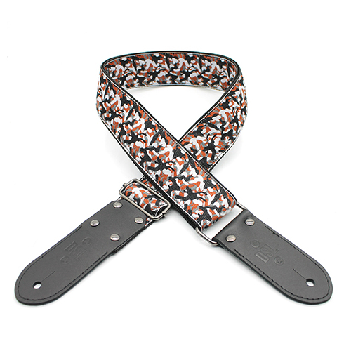 DSL Jacquard Weaving CAMO-RED Guitar Strap