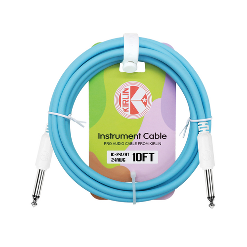 KIRLIN Entry 10ft Instrument Cable Attol Blue