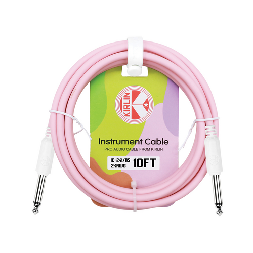 KIRLIN Entry 10ft Instrument Cable Rose Pink