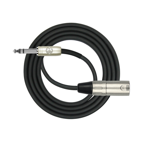 KIRLIN KMP483PR 10ft XLRM - 6.5mm TRS Cable Black