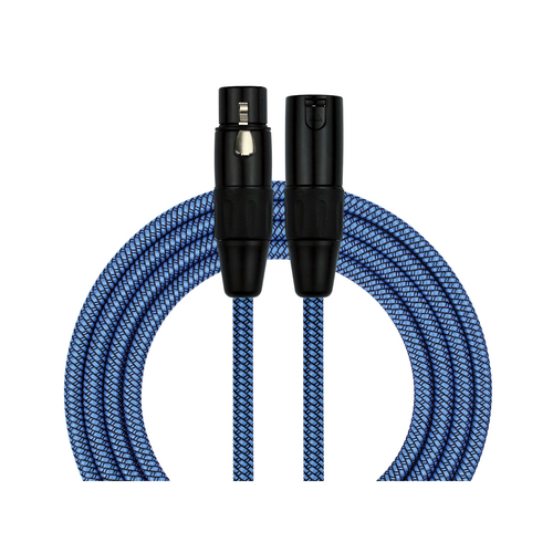 KIRLIN Entry 20ft Woven XLRM - XLRF Cable Blue