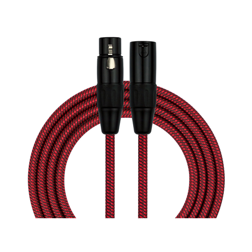 KIRLIN Entry 20ft Woven XLRM - XLRF Cable Red