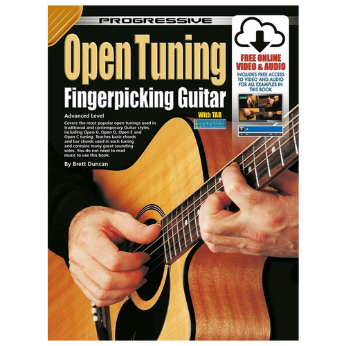 Progressive Open Tuning Fingerpicking Book with Online Media