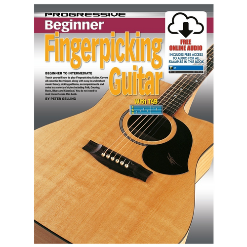 Progressive Beginner Fingerpicking Book with Online Media