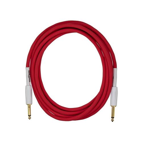 PIG HOG Hex Series Silent 10ft Candy Apple Red Guitar Cable Straight Jack