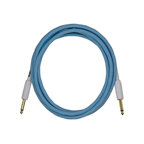 PIG HOG Hex Series Silent 10ft Daphne Blue Guitar Cable Straight Jack