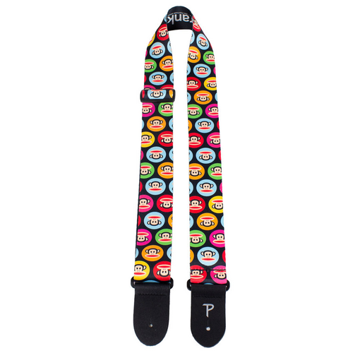 PERRIS PS8298 2" Paul Frankie Colored Dot Guitar Strap with Black Leather ends