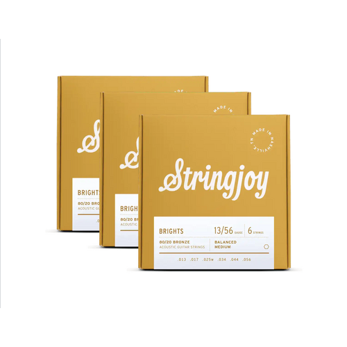 Stringjoy Brights - 80/20 Bronze Acoustic Guitar Strings