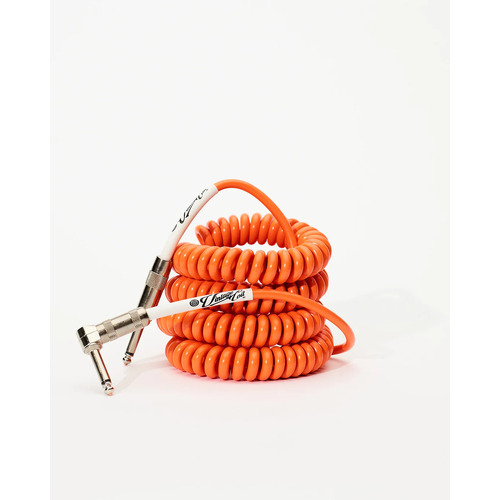 VOLTAGE CABLE CO. Vintage Coil Orange 25ft Coiled Cable