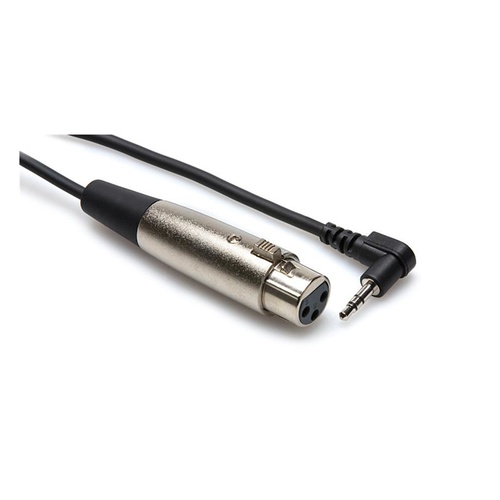 HOSA TECHNOLOGY XLR3F to Right-angle 3.5 mm TRS Microphone Cable (1ft)