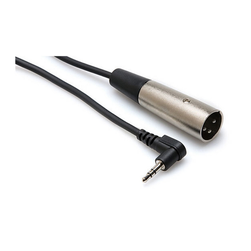 HOSA TECHNOLOGY XLR3M to Right-angle 3.5 mm TRS Microphone Cable (1ft)